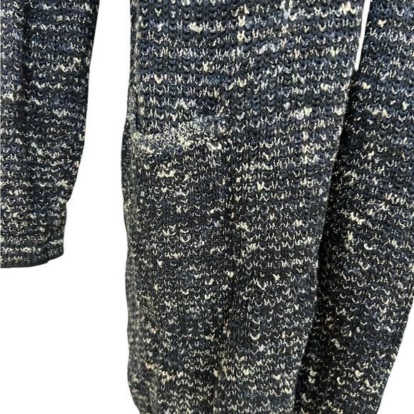 J. Jill Blue Marled Melange Long Knit Open Front Cardigan Sweater Sz M Tall - Picture 6 of 14